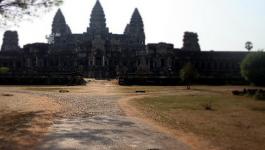 Frontal Aufnahme Angkor Wat Asien